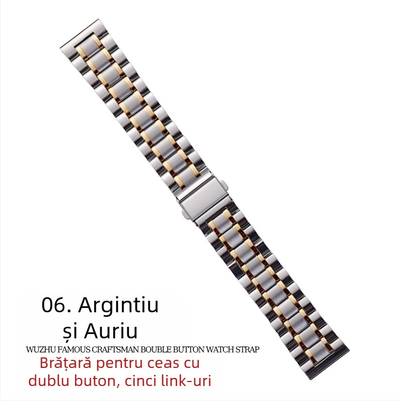 Pentru Apple applewatch cu cinci mărgele, cataramă solidă cu fluture, iwatch, curea de ceas din oțel inoxidabil Huawei