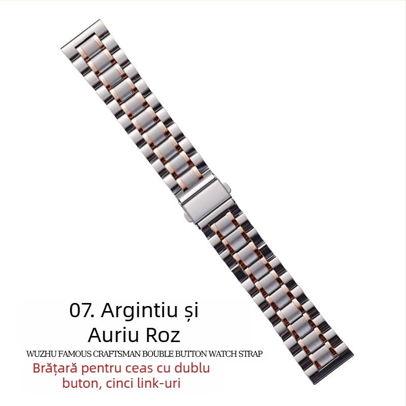 Pentru Apple applewatch cu cinci mărgele, cataramă solidă cu fluture, iwatch, curea de ceas din oțel inoxidabil Huawei
