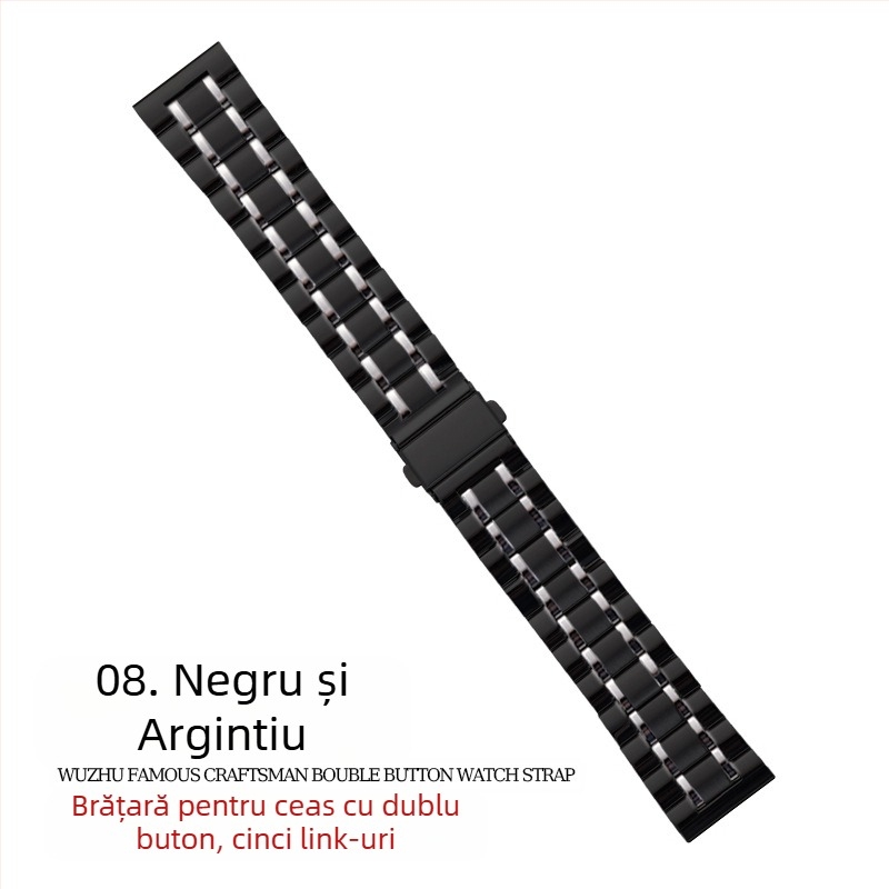 Pentru Apple applewatch cu cinci mărgele, cataramă solidă cu fluture, iwatch, curea de ceas din oțel inoxidabil Huawei
