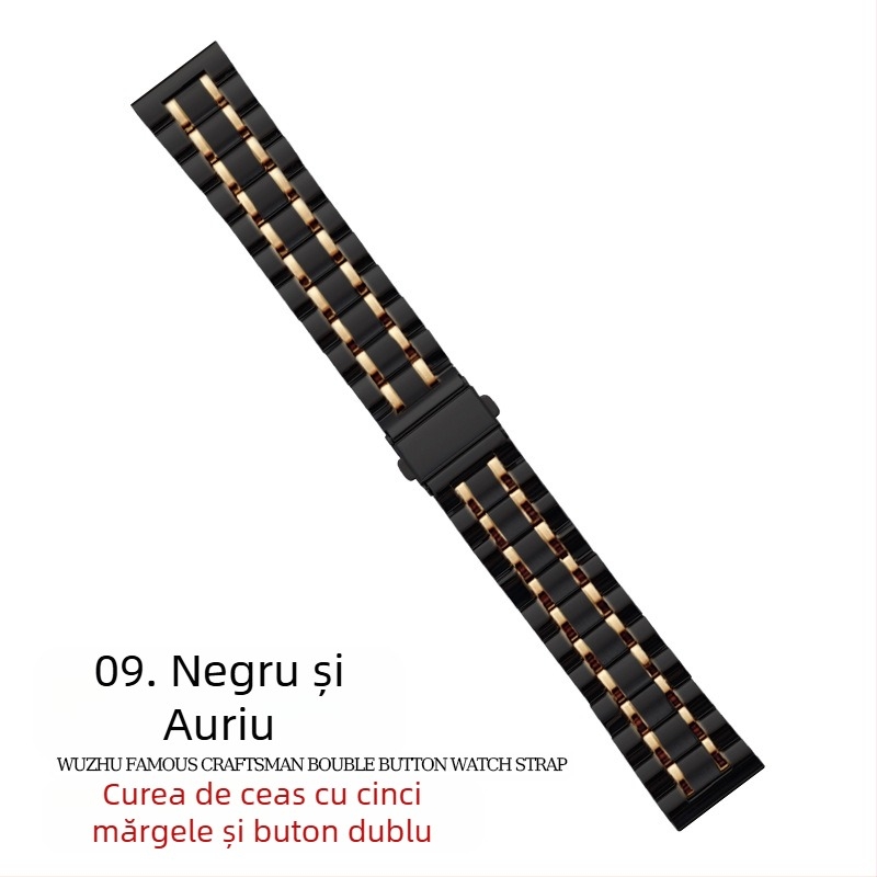 Pentru Apple applewatch cu cinci mărgele, cataramă solidă cu fluture, iwatch, curea de ceas din oțel inoxidabil Huawei