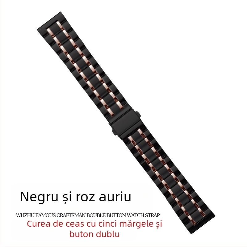 Pentru Apple applewatch cu cinci mărgele, cataramă solidă cu fluture, iwatch, curea de ceas din oțel inoxidabil Huawei