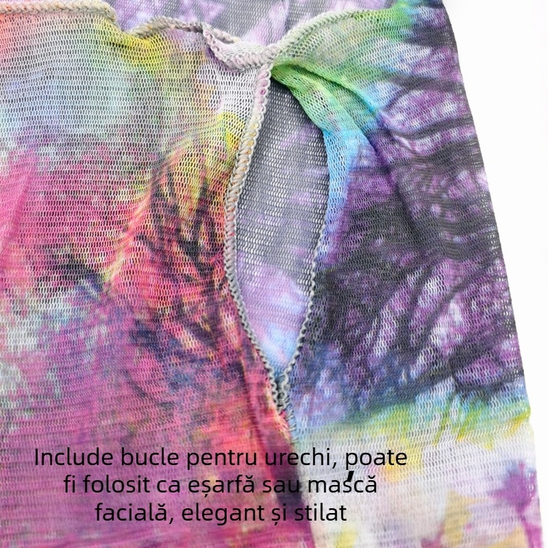 Eșarfă de protecție solară pentru femei, vară subțire, pentru conducere și călărie, protecție pentru gât, mânecă, agățat de tifon, anti-ultraviolete, eșarfă pentru față care acoperă