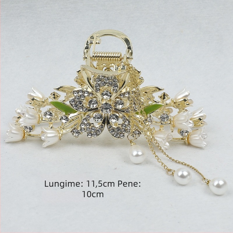 Fluture ciucure prindere antică stras rechin clip nișă spate cap minge agrafă de păr accesorii de păr pentru coafură feminină en-gros