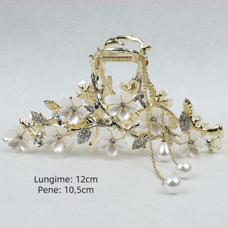 Fluture ciucure prindere antică stras rechin clip nișă spate cap minge agrafă de păr accesorii de păr pentru coafură feminină en-gros