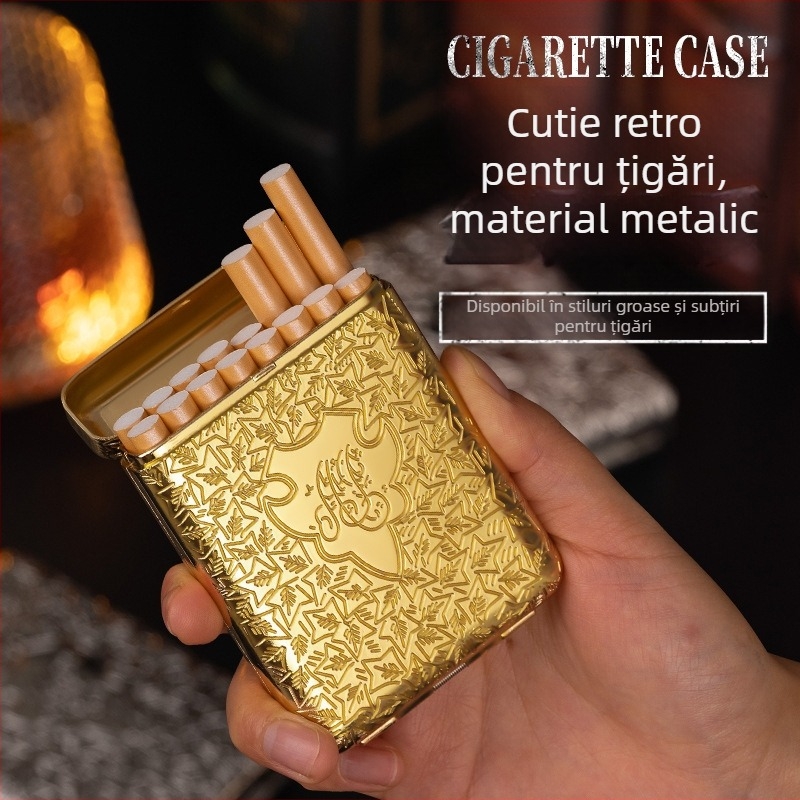 YF-852 Toc de țigară vintage nou, cu trei deschideri, Birmingham Bloodbath Gangster Shebir, același stil, metalic, cu trei deschideri, lucrat manual