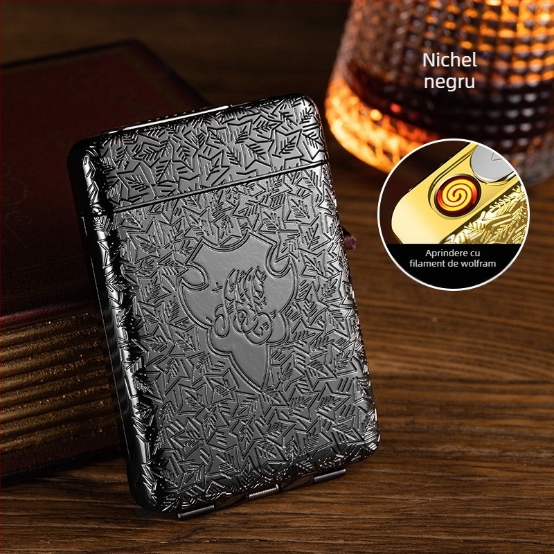 YF-852 Toc de țigară vintage nou, cu trei deschideri, Birmingham Bloodbath Gangster Shebir, același stil, metalic, cu trei deschideri, lucrat manual