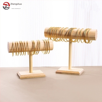 Rack de bijuterii din lemn masiv pentru brățări, ceasuri și brățări, suport pentru depozitare, inele de păr, suport pentru bijuterii, suport pentru depozitare, recuzită