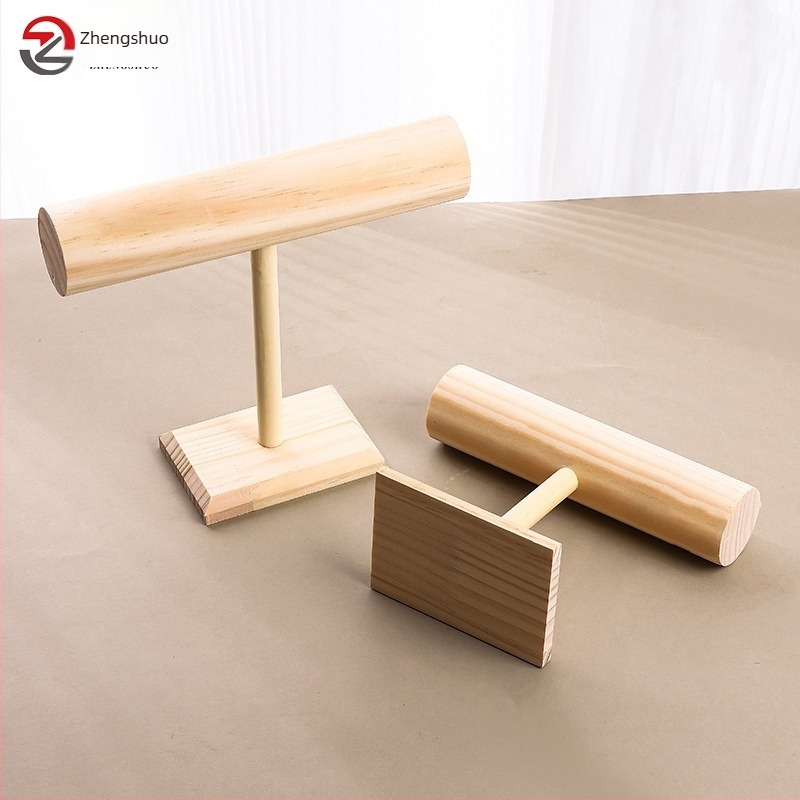 Rack de bijuterii din lemn masiv pentru brățări, ceasuri și brățări, suport pentru depozitare, inele de păr, suport pentru bijuterii, suport pentru depozitare, recuzită