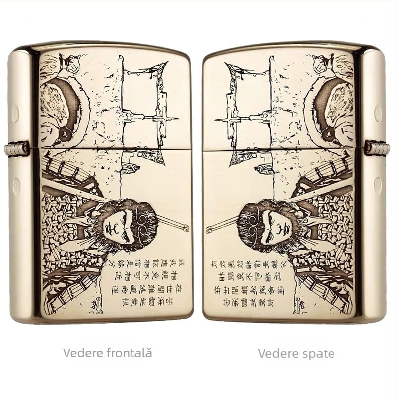 Brichetă ZORRO ZORRO cu kerosen pur, sculptură cu laser în profunzime, lustruire manuală, sculptură clasică pe patru laturi, multi-imagine opțională