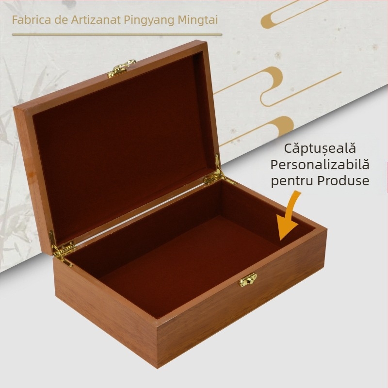 Cutie de lemn, cutie cadou din argint, cutie din lemn, cutie cadou en-gros pentru set de ceai, cutie termos, cutie de ambalare pentru ceașcă de ceai