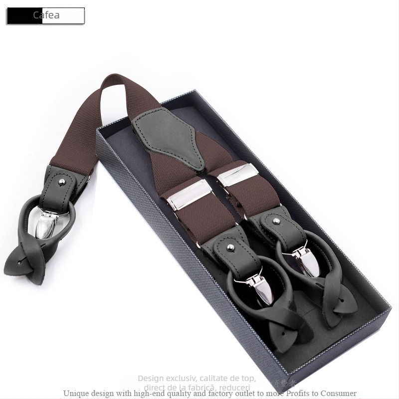 Bretele pentru bărbați adulți, cu clemă pentru bretele de afaceri, pentru costum, pantaloni, cu dublă utilizare, Amazon TikTok