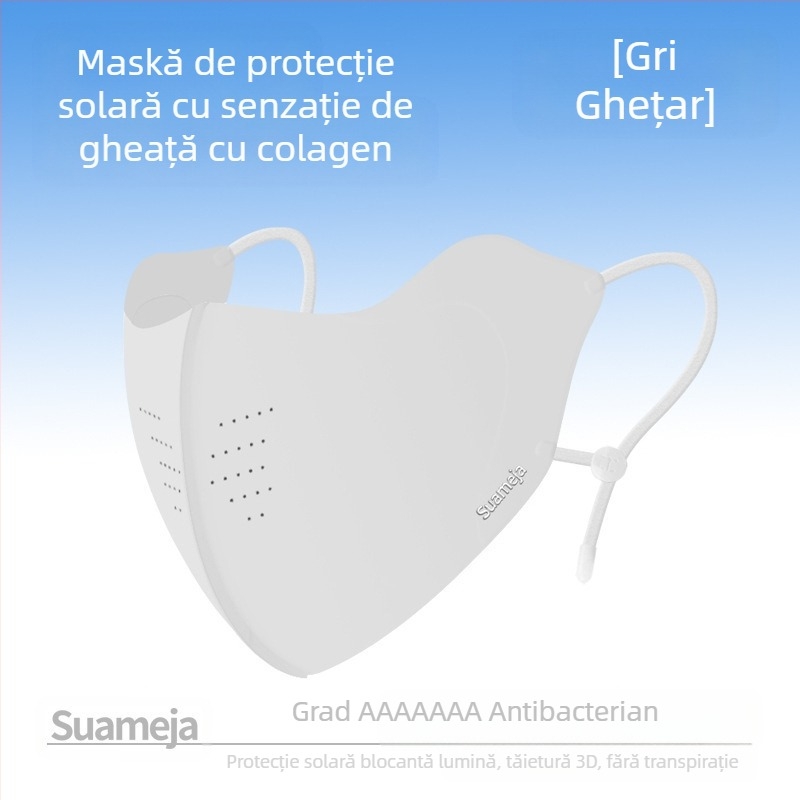 Shu Meijia Mască de protecție solară de vară UPF50 Mască de gheață de culoare înaltă Mască de colagen respirabilă Protecție pentru colțurile ochilor pentru bărbați și femei