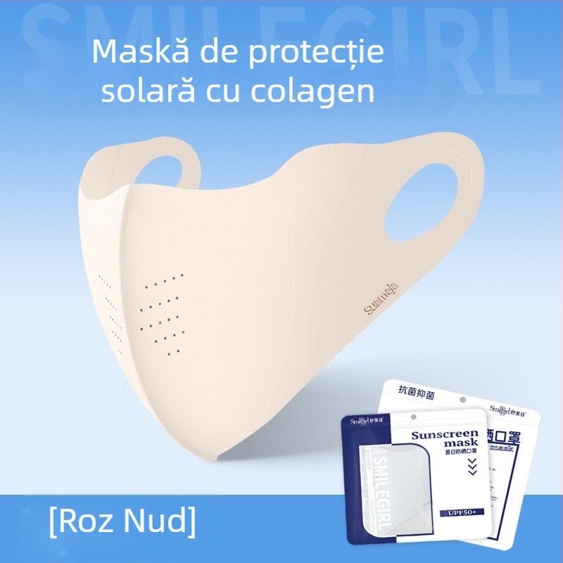 Shu Meijia Mască de protecție solară de vară UPF50 Mască de gheață de culoare înaltă Mască de colagen respirabilă Protecție pentru colțurile ochilor pentru bărbați și femei