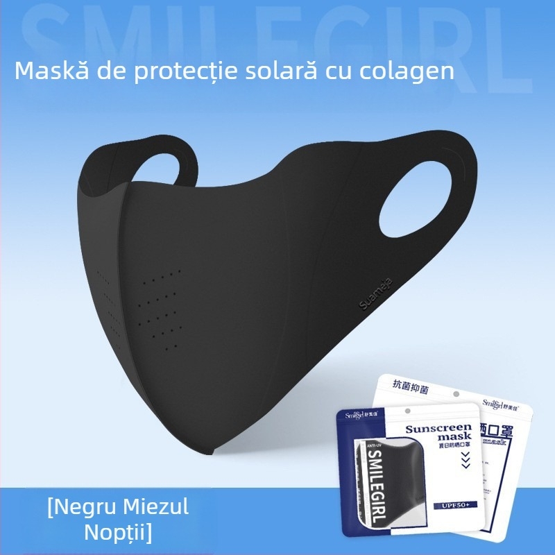 Shu Meijia Mască de protecție solară de vară UPF50 Mască de gheață de culoare înaltă Mască de colagen respirabilă Protecție pentru colțurile ochilor pentru bărbați și femei