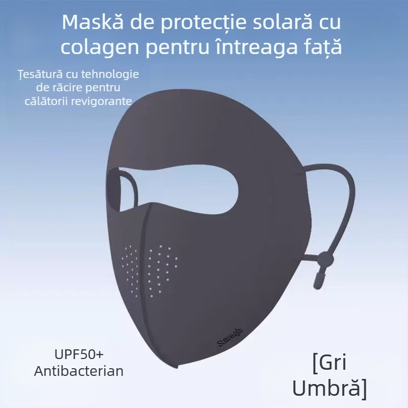 Shu Meijia Mască de protecție solară de vară UPF50 Mască de gheață de culoare înaltă Mască de colagen respirabilă Protecție pentru colțurile ochilor pentru bărbați și femei