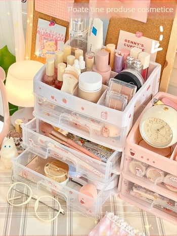 Cutie de depozitare pentru cosmetice, cutie de depozitare din plastic, sertar, cutie de bijuterii, cutie de depozitare pentru machiaj, cutie de depozitare