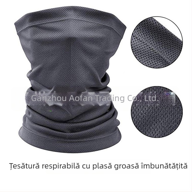 Mască de protecție solară pentru cap, prosop de față pentru bărbați și femei, călărie, fleece polar, cald, cu glugă, pălărie multifuncțională pentru sporturi în aer liber