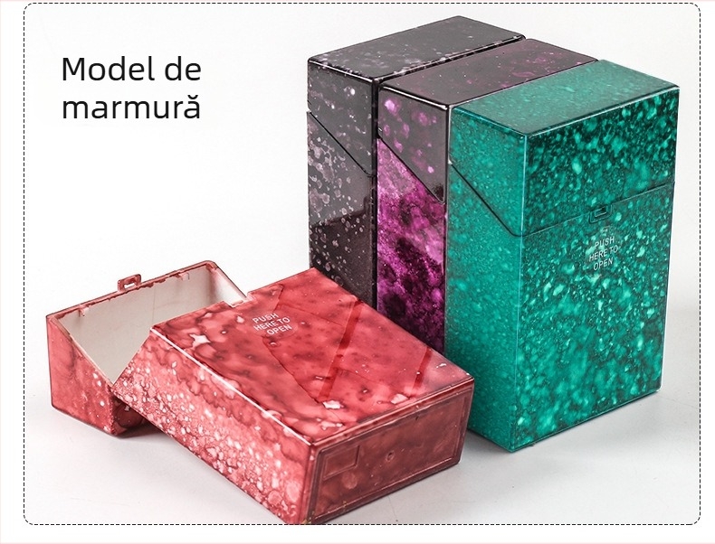 50 pachete de huse de țigări din plastic de mare capacitate, 20-50 pachete, multi-specificații, anti-presiune, cu clapă pentru transpirație, portabile, huse de țigări de mână