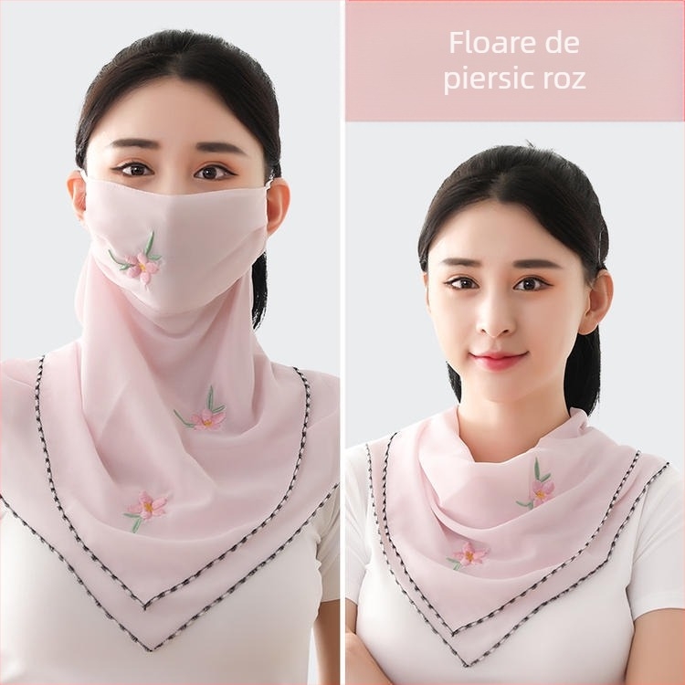 Mască de protecție solară de mătase de gheață de vară pentru femei, subțire, respirabilă, de vară, anti-UV, mască de protecție pentru față, completă, parasolar, Kini