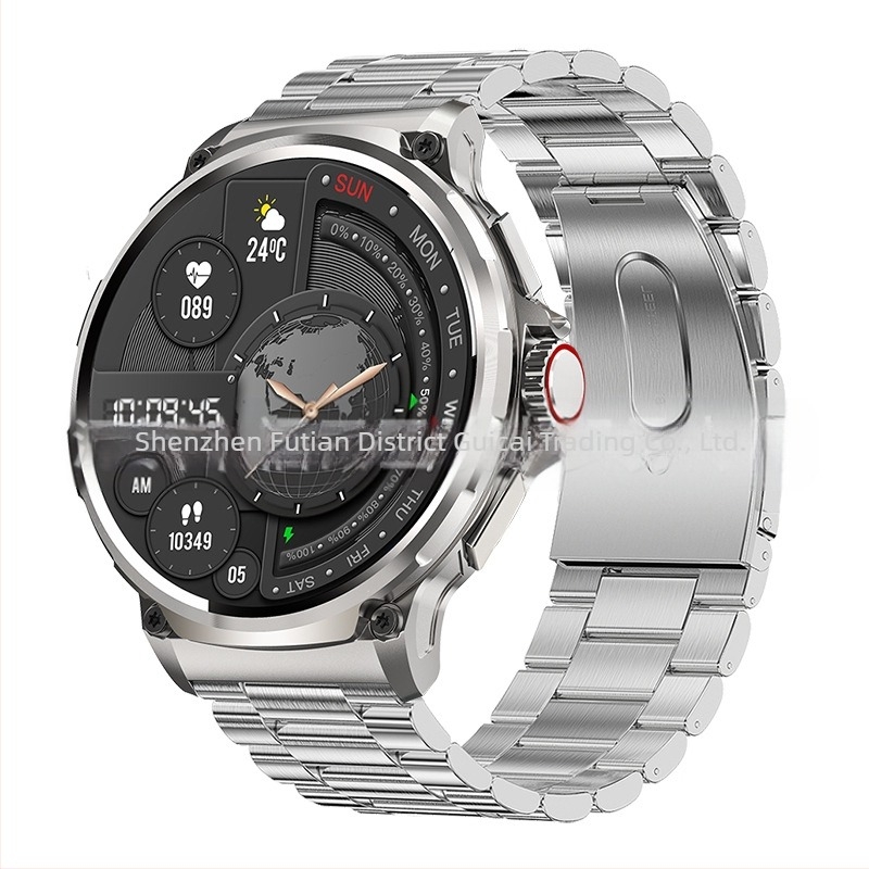 Ceas inteligent Cross-Border V69 cu monitorizare a ritmului cardiac, ecran mare de înaltă definiție, apeluri Bluetooth, notificări push pentru informații, numărare pași și monitorizare sportivă