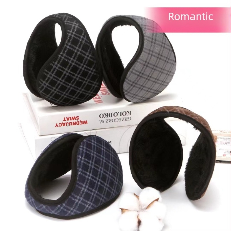 Căști antifonice pentru bărbați iarna, încălzitoare pentru urechi purtate pe spate pentru ciclism, calde și rezistente la vânt, căști antifonice mari, căptușeală din fleece și îngroșate