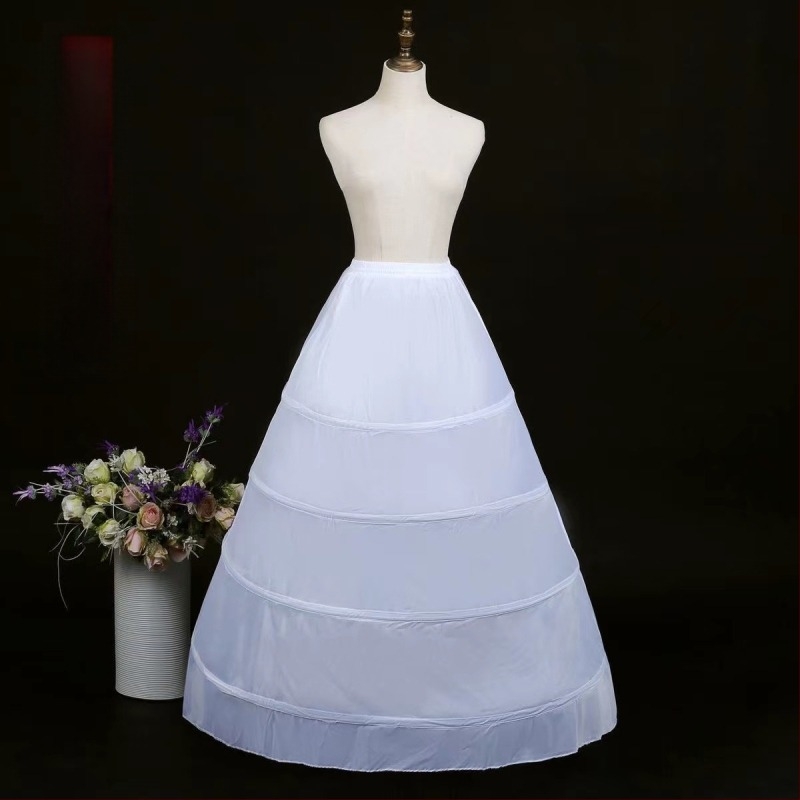 Fustă directă din fabrică, rochie de mireasă, fustă de podea, comerț exterior, cu trei sau patru sau șase cercuri, curea elastică în talie, rochie de mireasă cu os, jupon