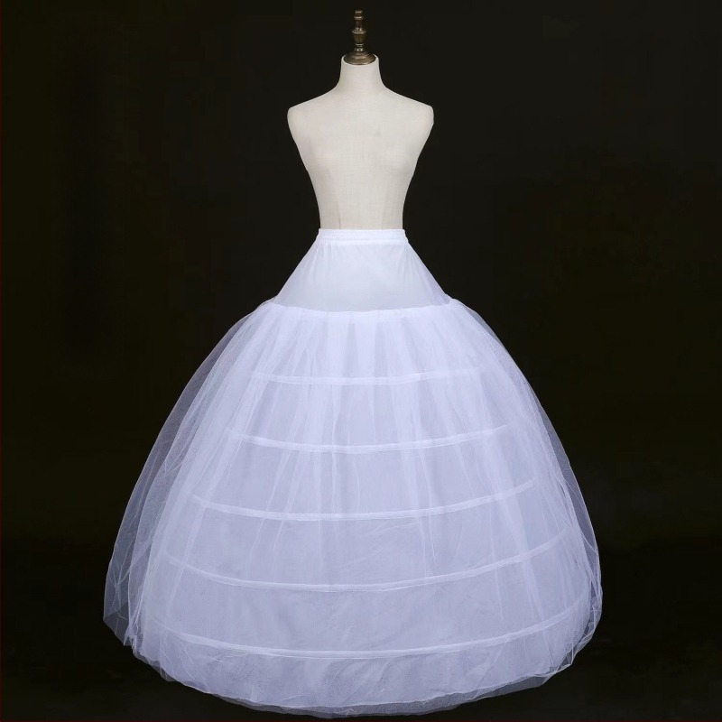 Fustă directă din fabrică, rochie de mireasă, fustă de podea, comerț exterior, cu trei sau patru sau șase cercuri, curea elastică în talie, rochie de mireasă cu os, jupon