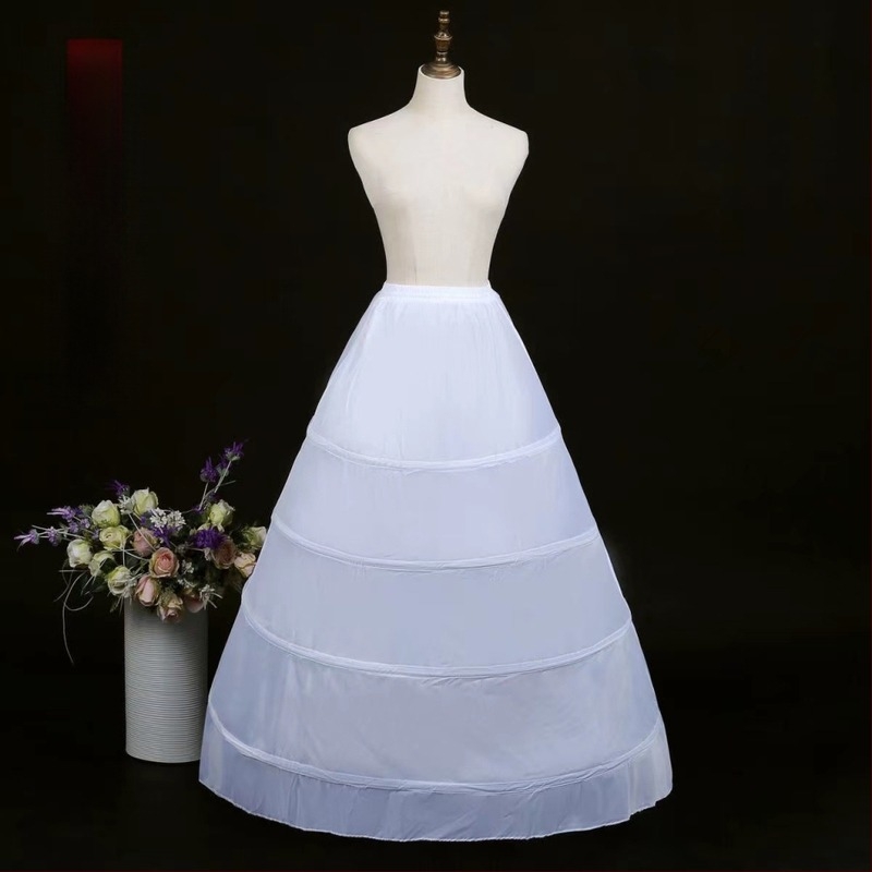 Fustă directă din fabrică, rochie de mireasă, fustă de podea, comerț exterior, cu trei sau patru sau șase cercuri, curea elastică în talie, rochie de mireasă cu os, jupon