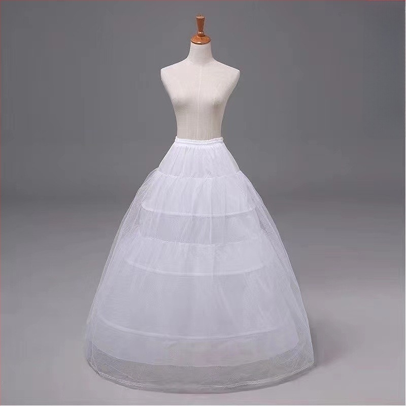 Fustă directă din fabrică, rochie de mireasă, fustă de podea, comerț exterior, cu trei sau patru sau șase cercuri, curea elastică în talie, rochie de mireasă cu os, jupon