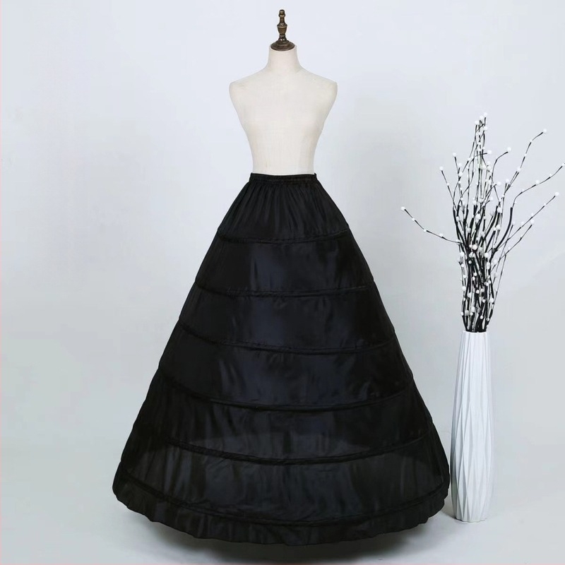 Fustă directă din fabrică, rochie de mireasă, fustă de podea, comerț exterior, cu trei sau patru sau șase cercuri, curea elastică în talie, rochie de mireasă cu os, jupon