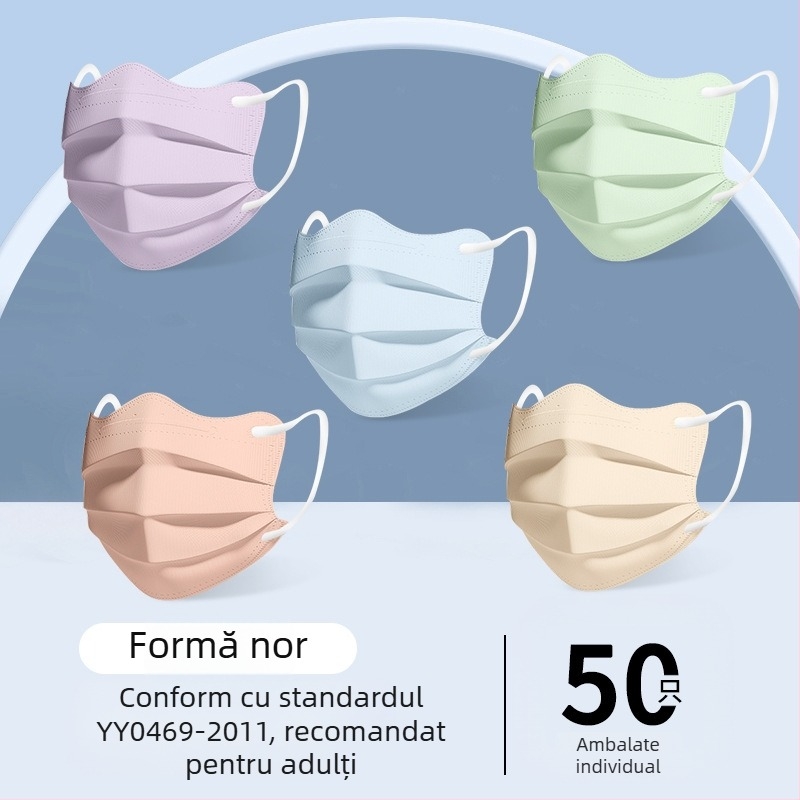 Mască medicală Morandi Color, de unică folosință, pentru chirurgie medicală, cu aspect de fluture 3D, în formă de V, pentru colțul ochilor, pentru femei, cu valoare cromatică ridicată