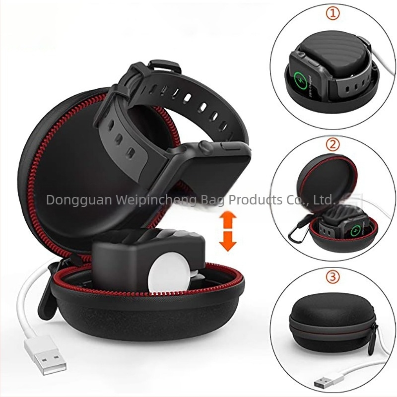 Geantă de depozitare portabilă EVA, impermeabilă, de înaltă duritate, pentru ceasuri de afaceri, cutie de depozitare pentru încărcarea Apple Watch, în stoc transfrontalier