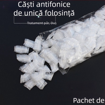 100 de șampon rotund, vopsea de păr, ulei de coacere, impermeabil, de unică folosință, căști pentru urechi, tip bandă PE, din plastic, en-gros