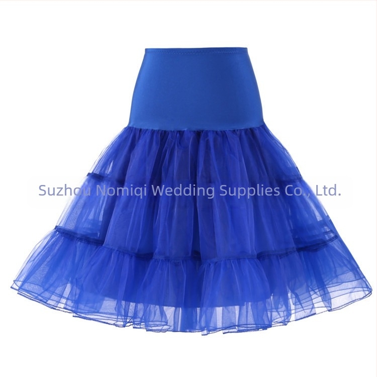 Furnizare transfrontalieră de fuste tutu retro fără os din plasă pentru nuntă, Bustle Aliexpress, fustă tutu colorată violentă, cu jupon