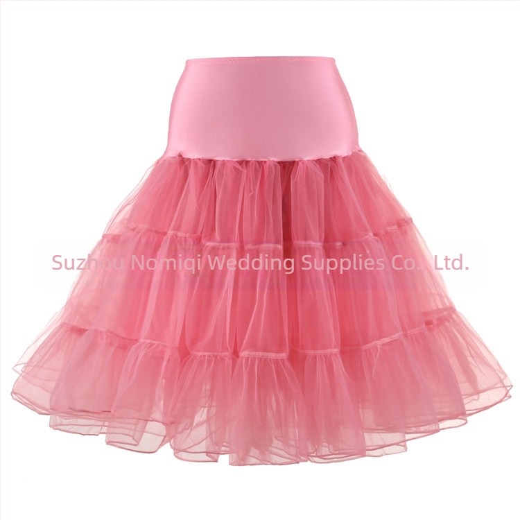 Furnizare transfrontalieră de fuste tutu retro fără os din plasă pentru nuntă, Bustle Aliexpress, fustă tutu colorată violentă, cu jupon
