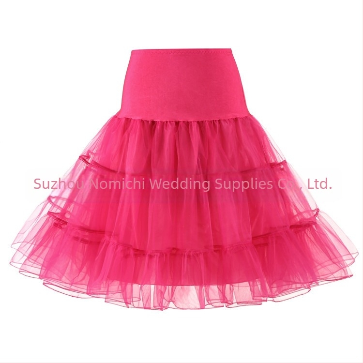 Furnizare transfrontalieră de fuste tutu retro fără os din plasă pentru nuntă, Bustle Aliexpress, fustă tutu colorată violentă, cu jupon