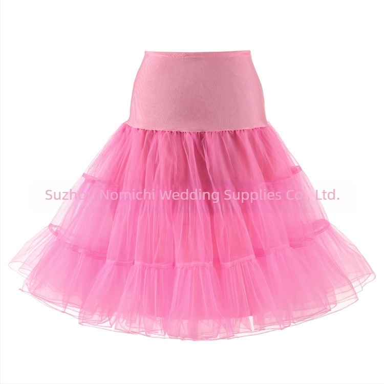 Furnizare transfrontalieră de fuste tutu retro fără os din plasă pentru nuntă, Bustle Aliexpress, fustă tutu colorată violentă, cu jupon