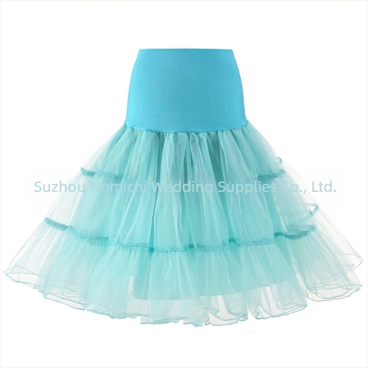 Furnizare transfrontalieră de fuste tutu retro fără os din plasă pentru nuntă, Bustle Aliexpress, fustă tutu colorată violentă, cu jupon