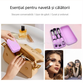 Geantă cosmetică simplă din silicon, geantă de călătorie convenabilă, de mare capacitate, pentru depozitarea produselor de îngrijire a pielii, geantă de spălare, depozitare și finisare a cosmeticelor
