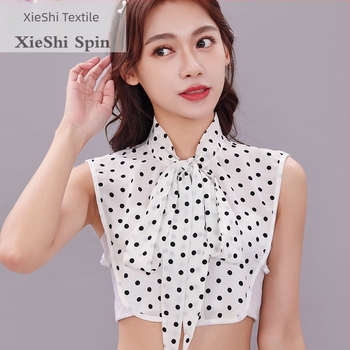 Stil coreean nou stil coreean Polka Dot eșarfă guler fals femei guler cămașă all-match decorativ cu arc guler cămașă
