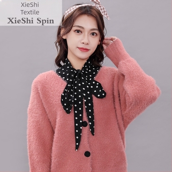 Stil coreean nou stil coreean Polka Dot eșarfă guler fals femei guler cămașă all-match decorativ cu arc guler cămașă