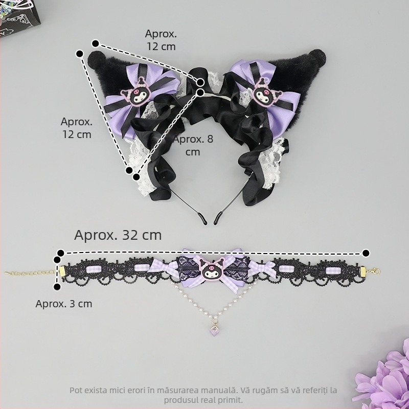 Simulare urechi de pluș accesorii de păr lolita pălării cosplay benzi desenate-drăguț Kulommi cerc de păr