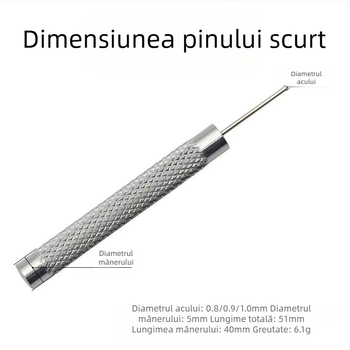 Instrument de reparare a ceasurilor, Instrument de îndepărtare a ceasurilor, Instrument de îndepărtare a ceasurilor, Instrument de ajustare a curei de ceas, Set de 11 piese pentru îndepărtarea curelei montate pe card, Ciocan mic cu ac perforator