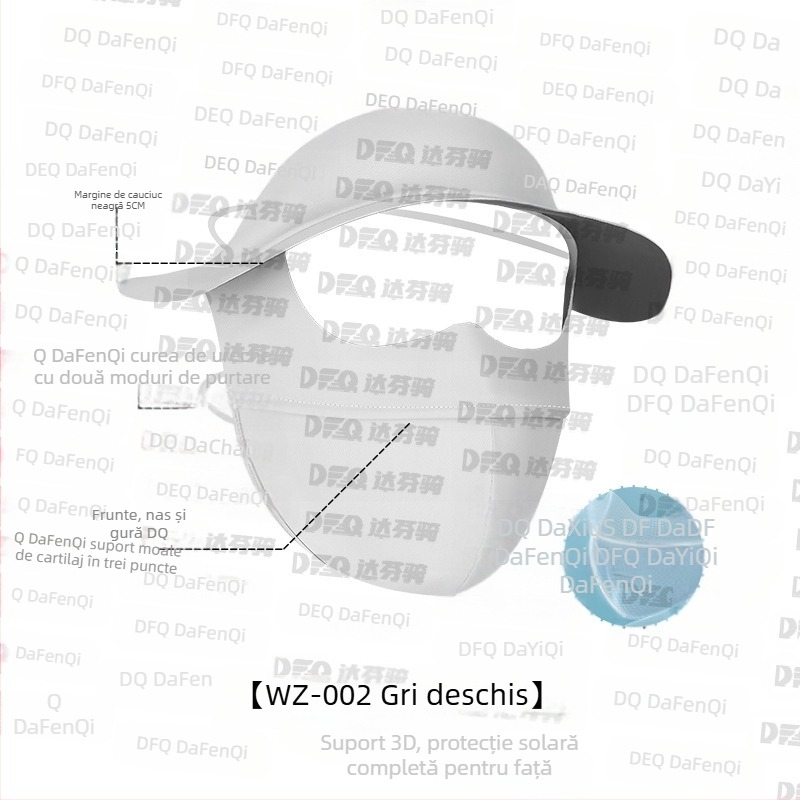 Mască de protecție solară pentru femei, cu boruri negre din cauciuc, de vară, Gini din nailon, din mătase glacială, respirabilă, UPF50