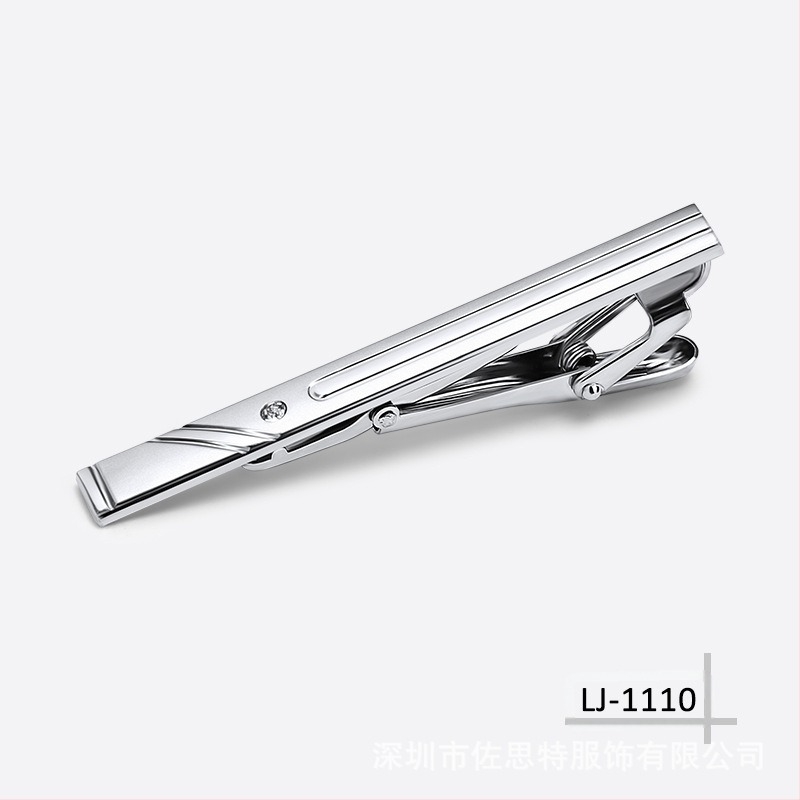 Agrafă de cravată britanică, stil coreean, pentru bărbați, de afaceri, formală, 6 cm, argintie, en-gros, cu guler