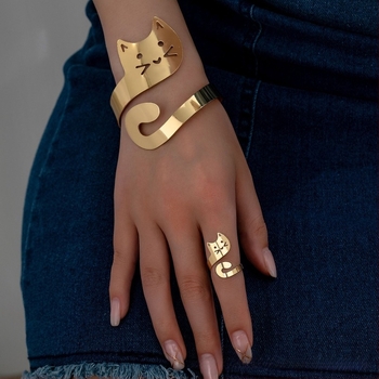 Cel mai bine vândut inel lucios pentru brățară de pisicuță din Europa și America, costum de modă drăguț și obraznic, accesorii de petrecere pentru navetiști de zi cu zi