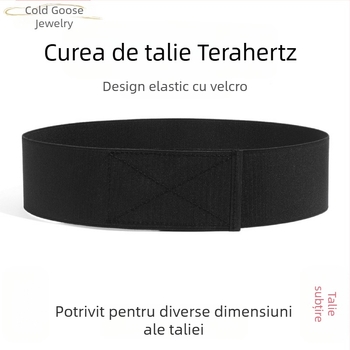 Cold Goose - Piatră energetică naturală Terahertz cu velcro, curea elastică pentru talie, etanșare pentru bărbați și femei, talie subțire