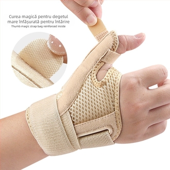 Mănuși de compresie cu velcro pentru protecție pentru încheietura mâinii, curea respirabilă, suport fix pentru degetul mare, teacă pentru tendon, protecție pentru încheietura mâinii
