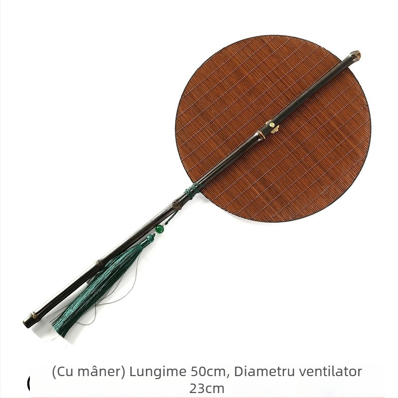 Evantai din bambus țesut manual, evantai în stil tradițional chinezesc, evantai de palat Hanfu, evantai rulant, portabil pentru talie, evantai pliabil, evantai de răcire de vară în stil chinezesc
