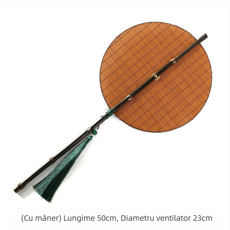 Evantai din bambus țesut manual, evantai în stil tradițional chinezesc, evantai de palat Hanfu, evantai rulant, portabil pentru talie, evantai pliabil, evantai de răcire de vară în stil chinezesc